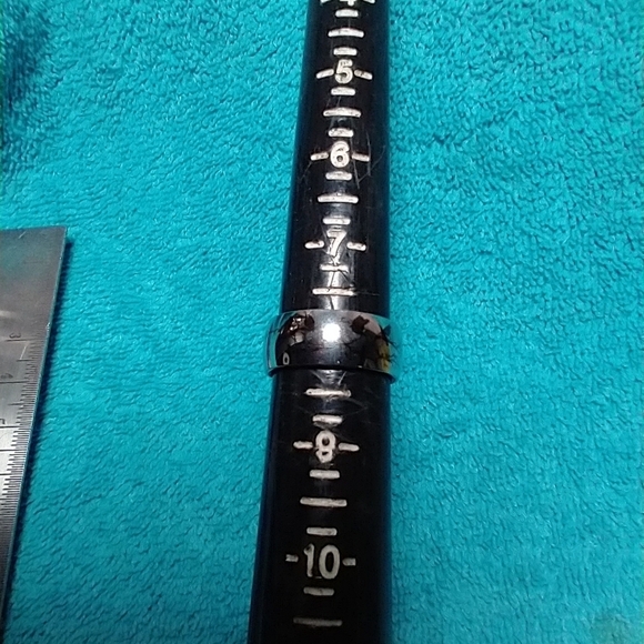 Elegant Silver black crow stainless steel Band Ring - Picture 2 of 3